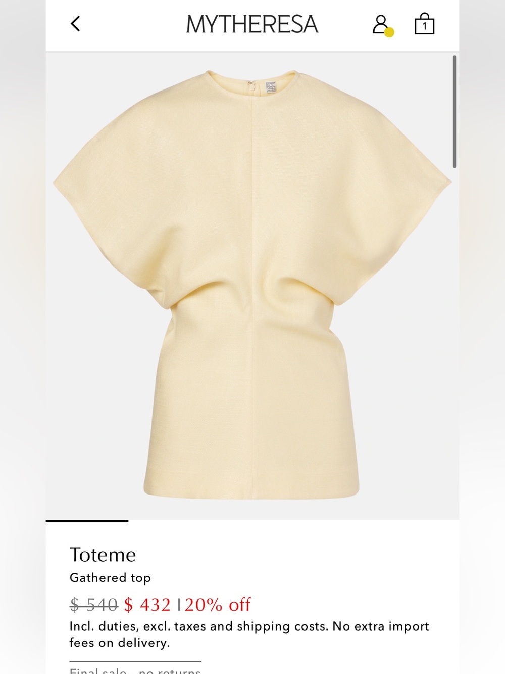 Toteme gathered top